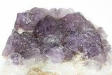Purple, Stepped-Octahedral Fluorite on Quartz - Lupita Mine #210644-1